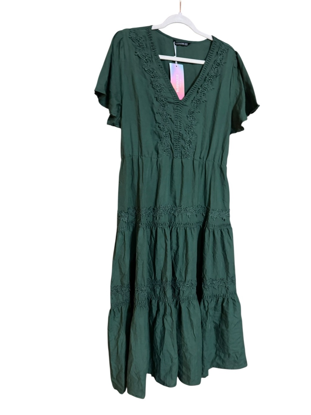 BloomChic V Neck Midi Dress Sz 18/20 2X NWT - Picture 3 of 10